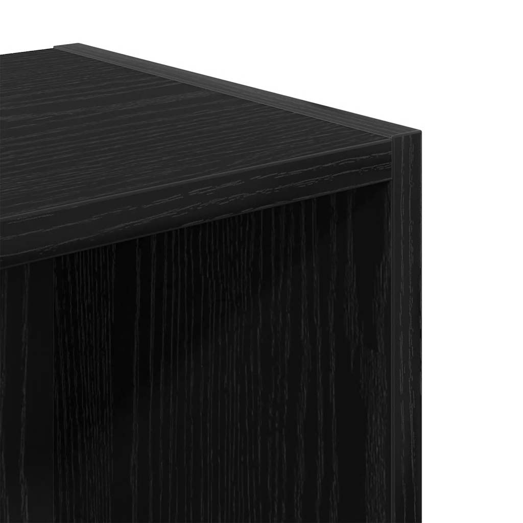 Bokhylle svart eik 31x24x77 cm konstruert tre
