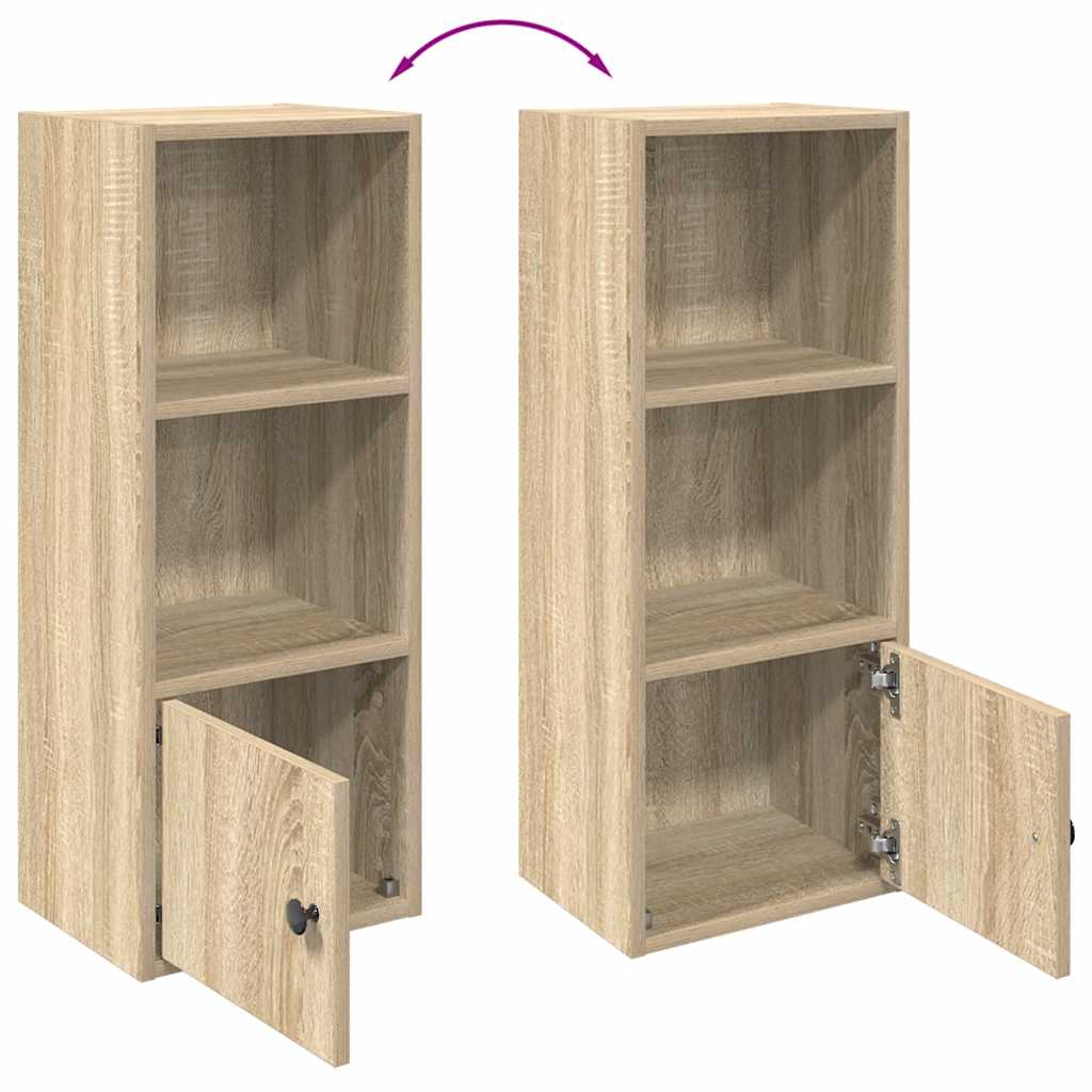 Bokhylle sonoma eik 31x24x77 cm konstruert tre