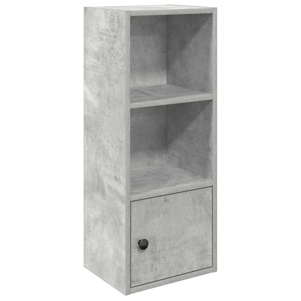 Bokhylle betonggrå 31x24x77 cm konstruert tre
