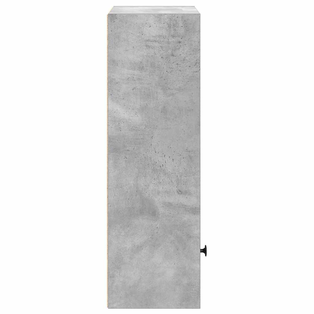Bokhylle betonggrå 31x24x77 cm konstruert tre