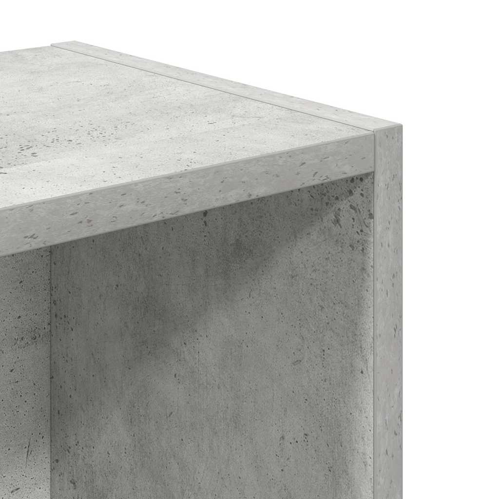 Bokhylle betonggrå 31x24x77 cm konstruert tre