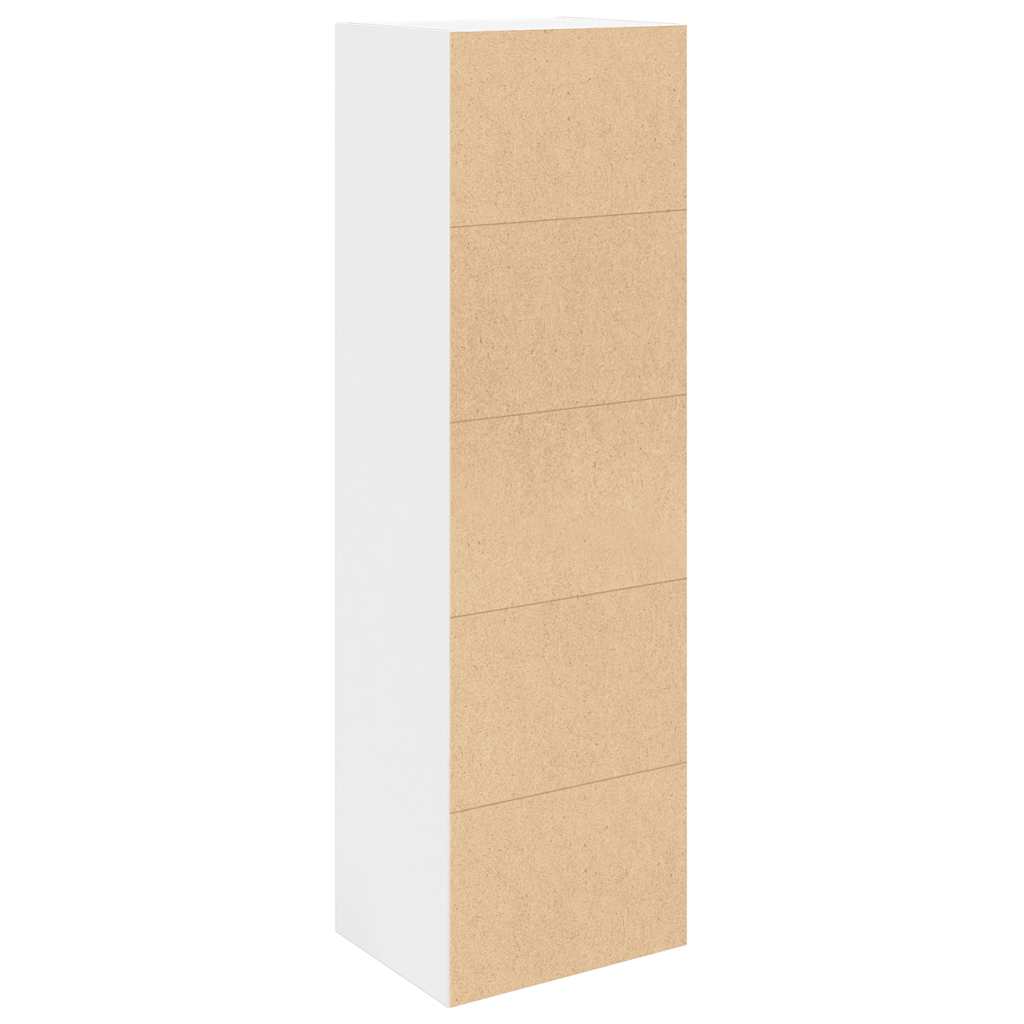 Bokhylle hvit 31x24x102 cm konstruert tre