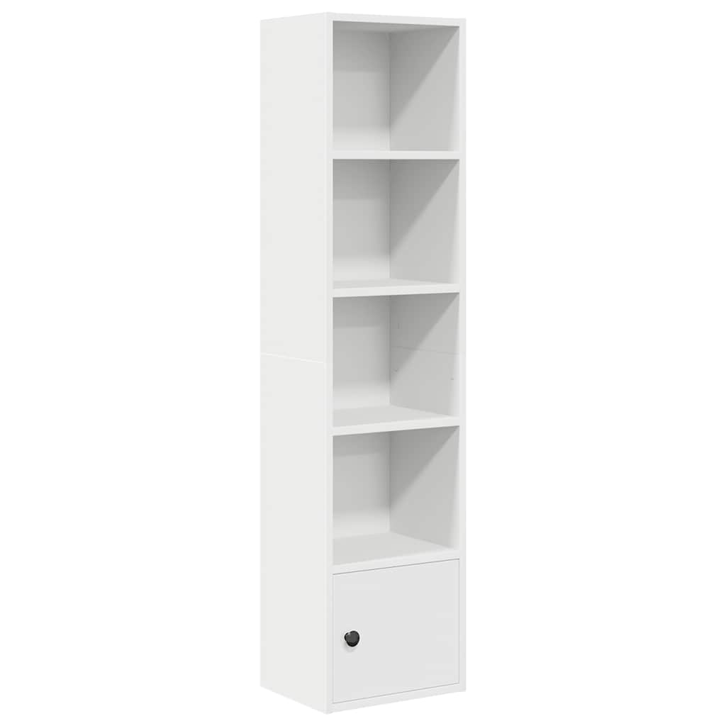 Bokhylle hvit 31x24x127 cm konstruert tre