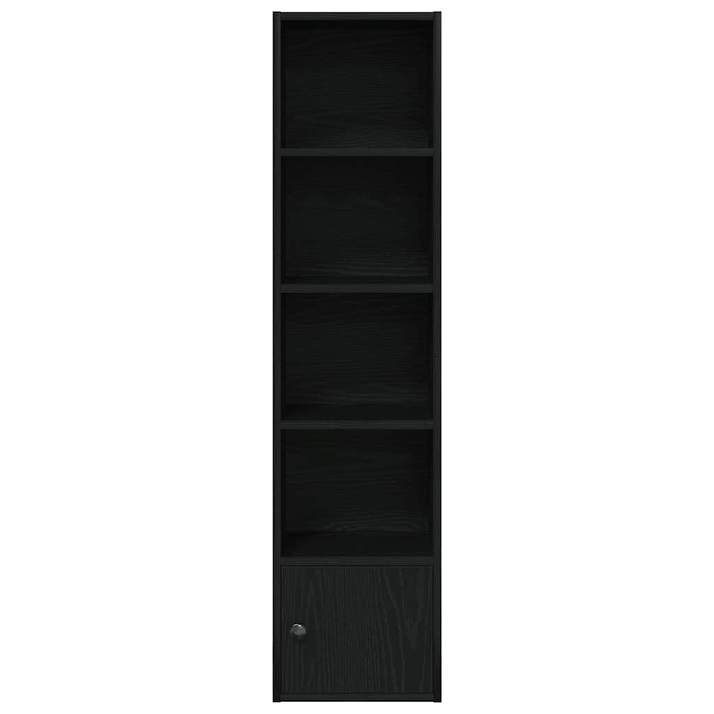 Bokhylle svart eik 31x24x127 cm konstruert tre