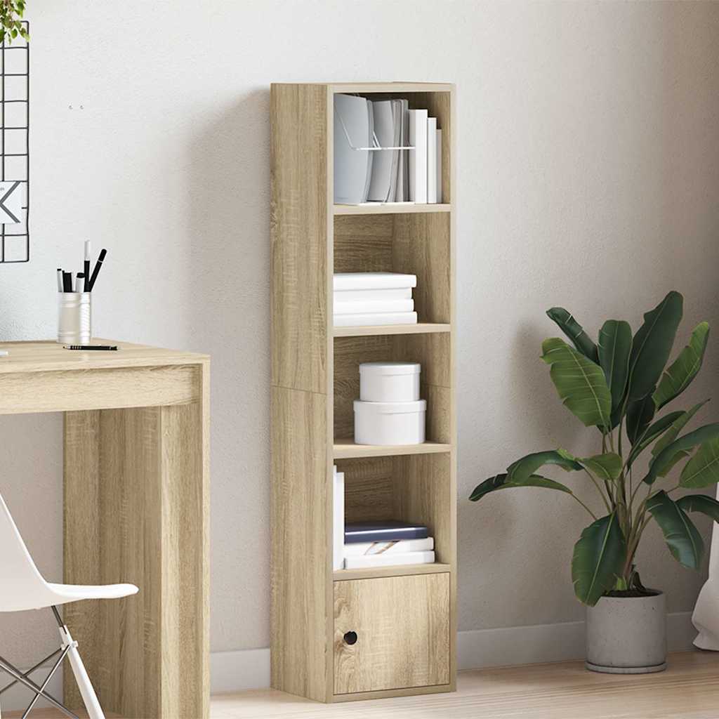 Bokhylle sonoma eik 31x24x127 cm konstruert tre vidaXL