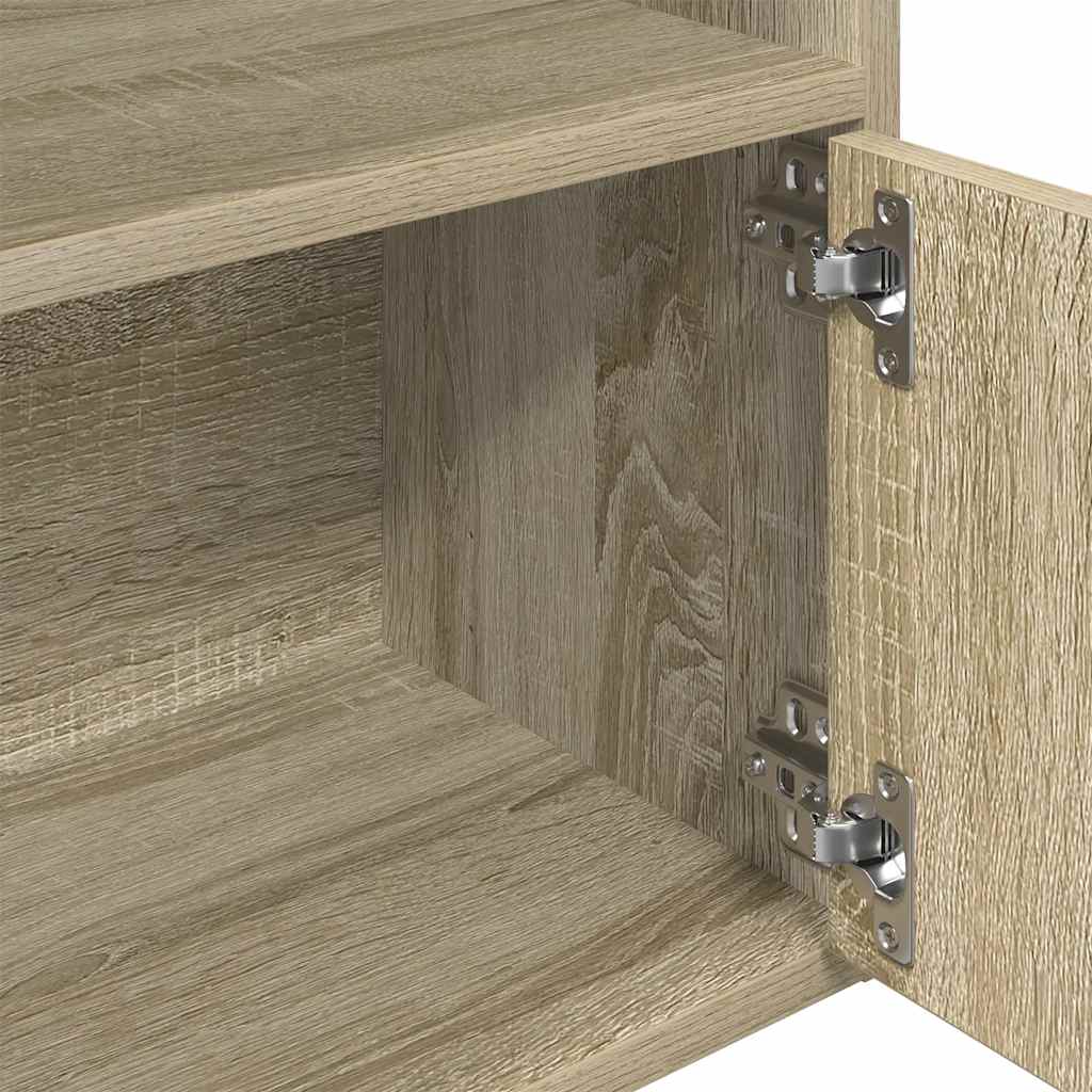 Bokhylle sonoma eik 31x24x127 cm konstruert tre vidaXL
