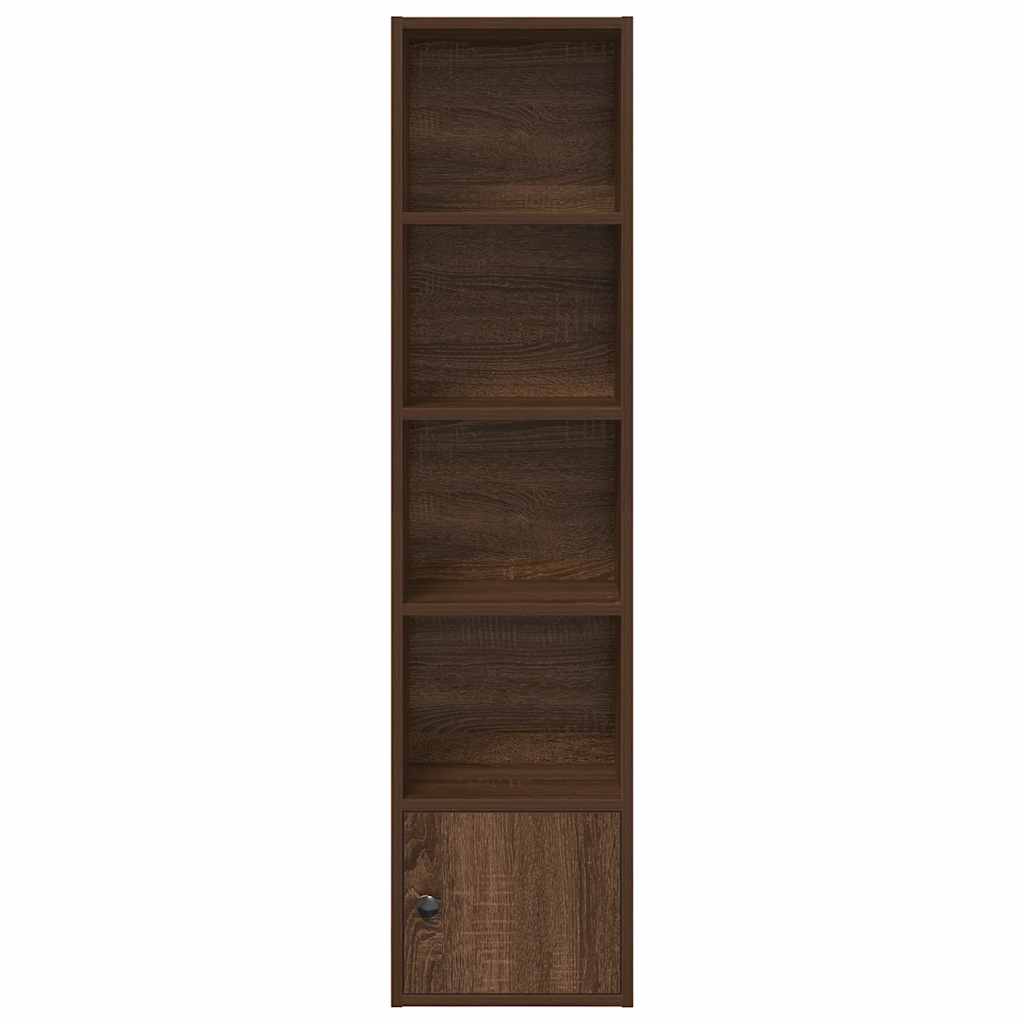Bokhylle brun eik 31x24x127 cm konstruert tre
