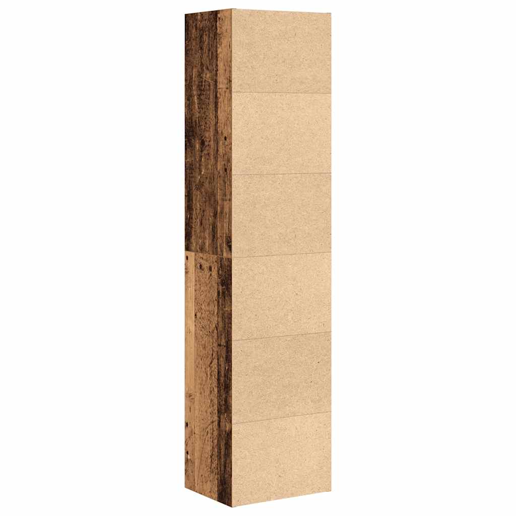 Bokhylle gammelt tre 31x24x127 cm konstruert tre
