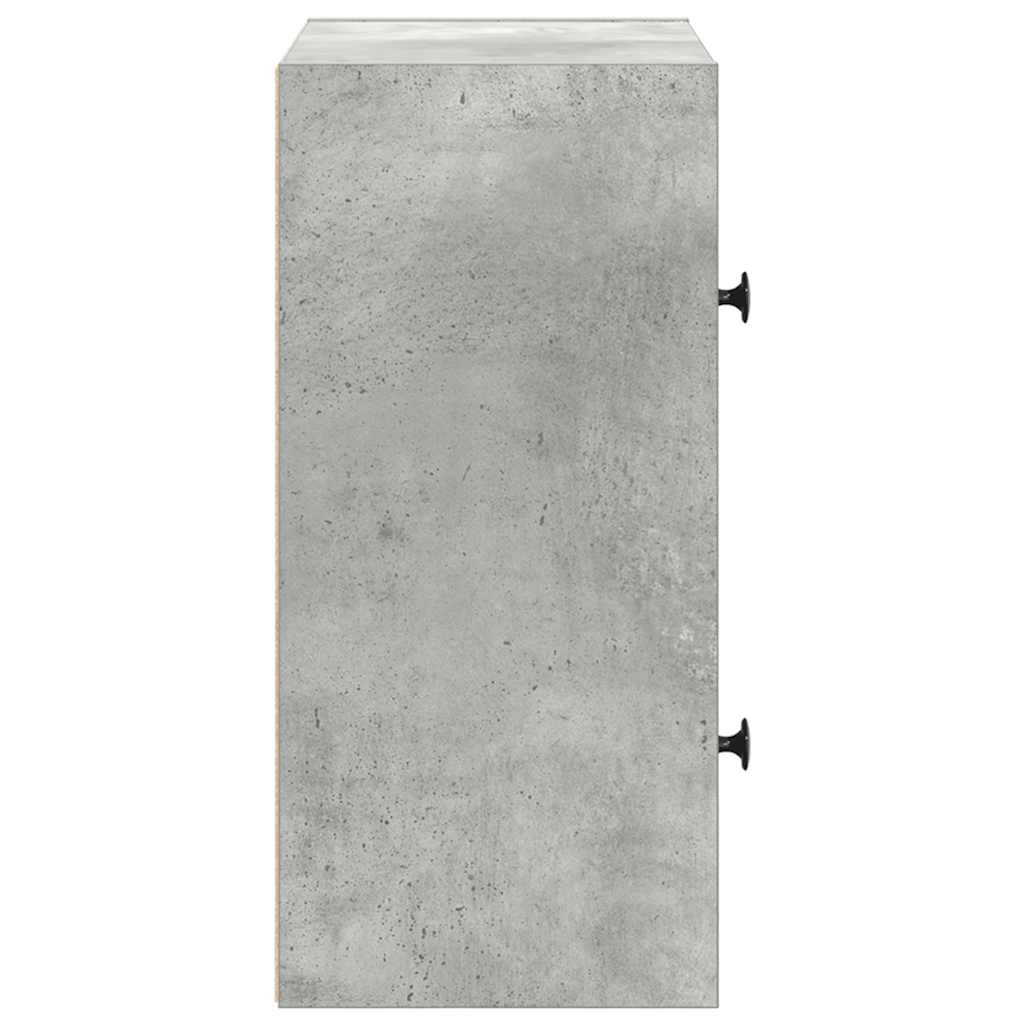 Bokhylle betonggrå 40x24x52 cm konstruert tre