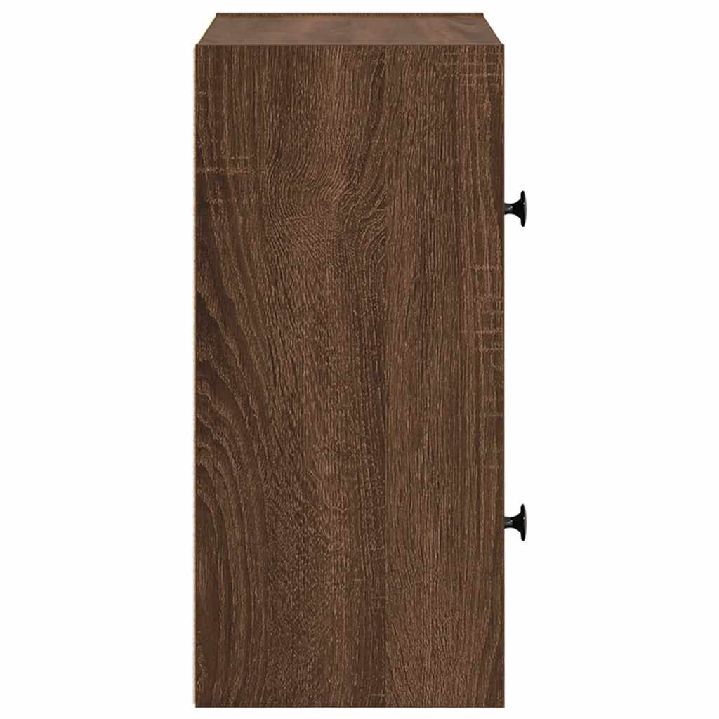 Bokhylle brun eik 40x24x52 cm konstruert tre