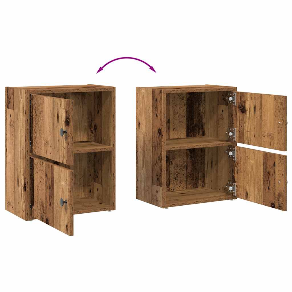 Bokhylle gammelt tre 40x24x52 cm konstruert tre