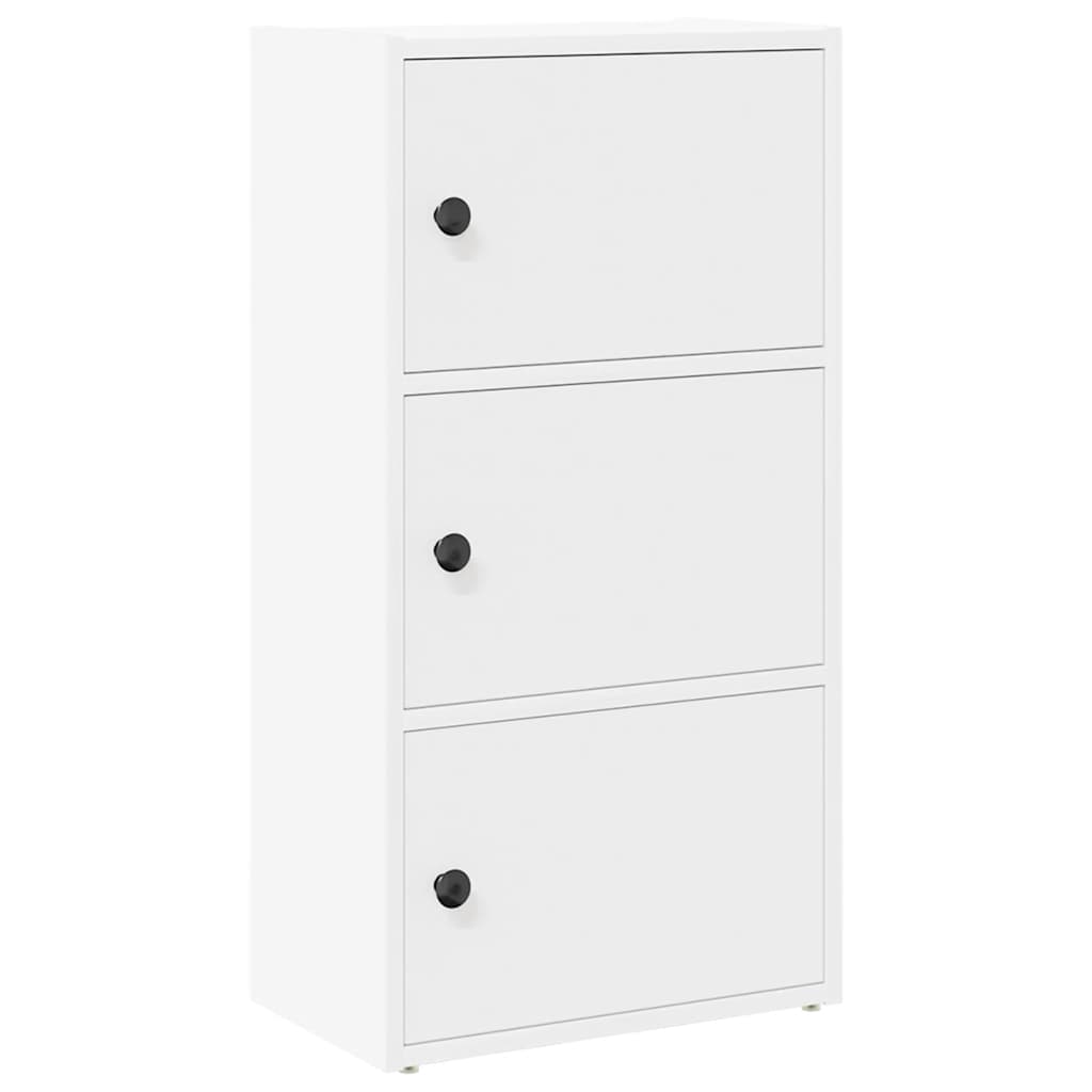 Bokhylle hvit 40x24x77 cm konstruert tre