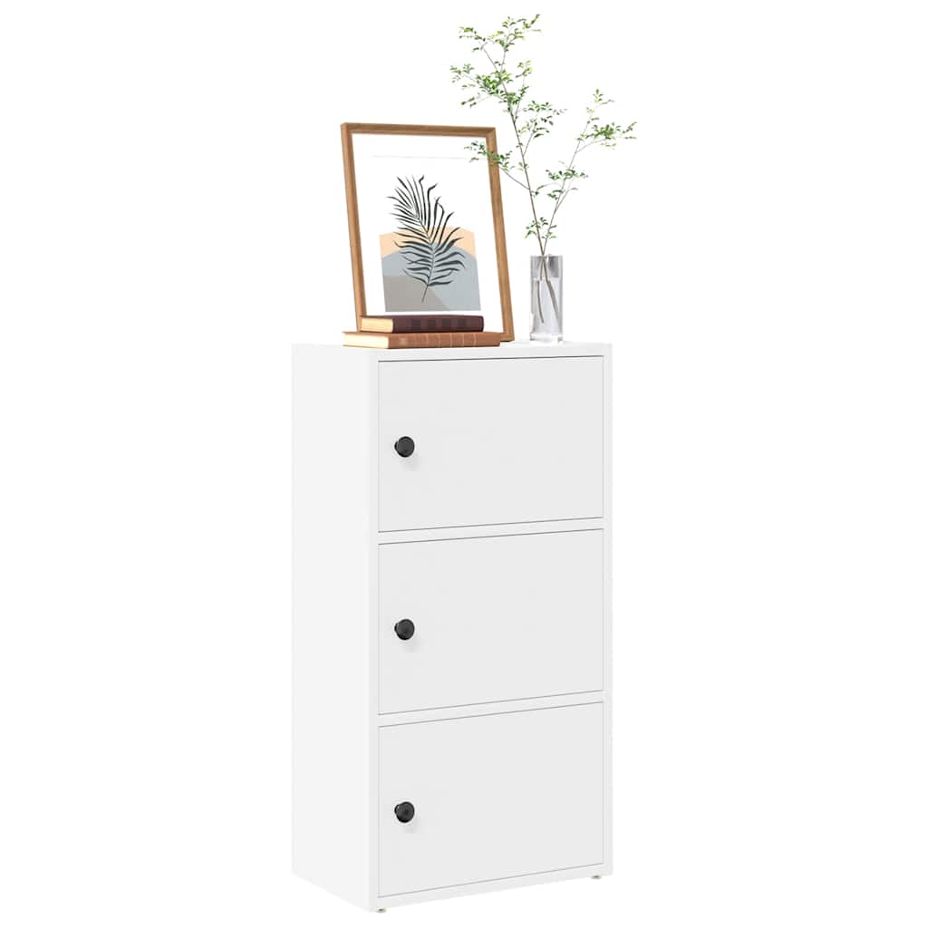 Bokhylle hvit 40x24x77 cm konstruert tre