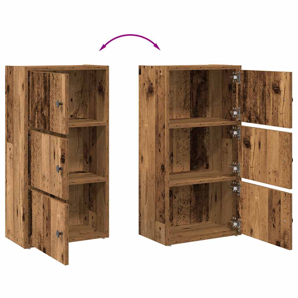 Bokhylle gammelt tre 40x24x77 cm konstruert tre