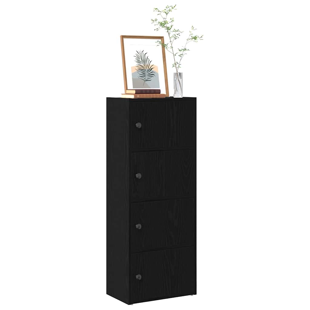 Bokhylle svart eik 40x24x102 cm konstruert tre vidaXL