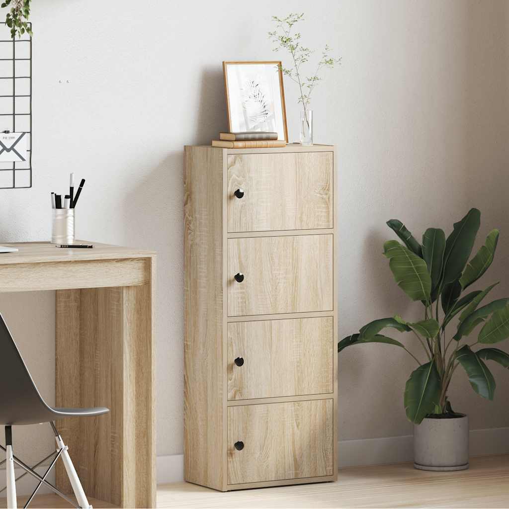 Bokhylle sonoma eik 40x24x102 cm konstruert tre vidaXL