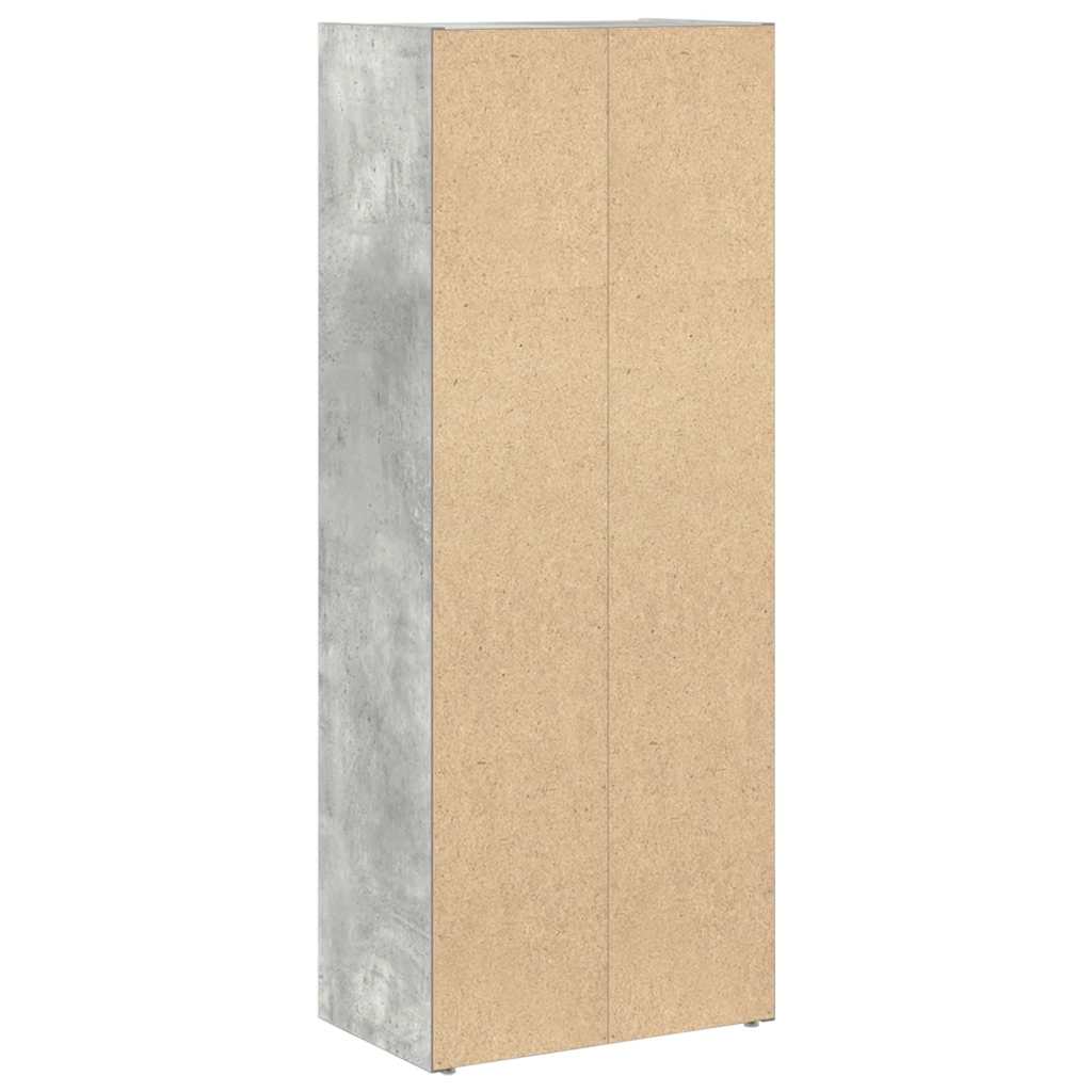 Bokhylle betonggrå 40x24x102 cm konstruert tre