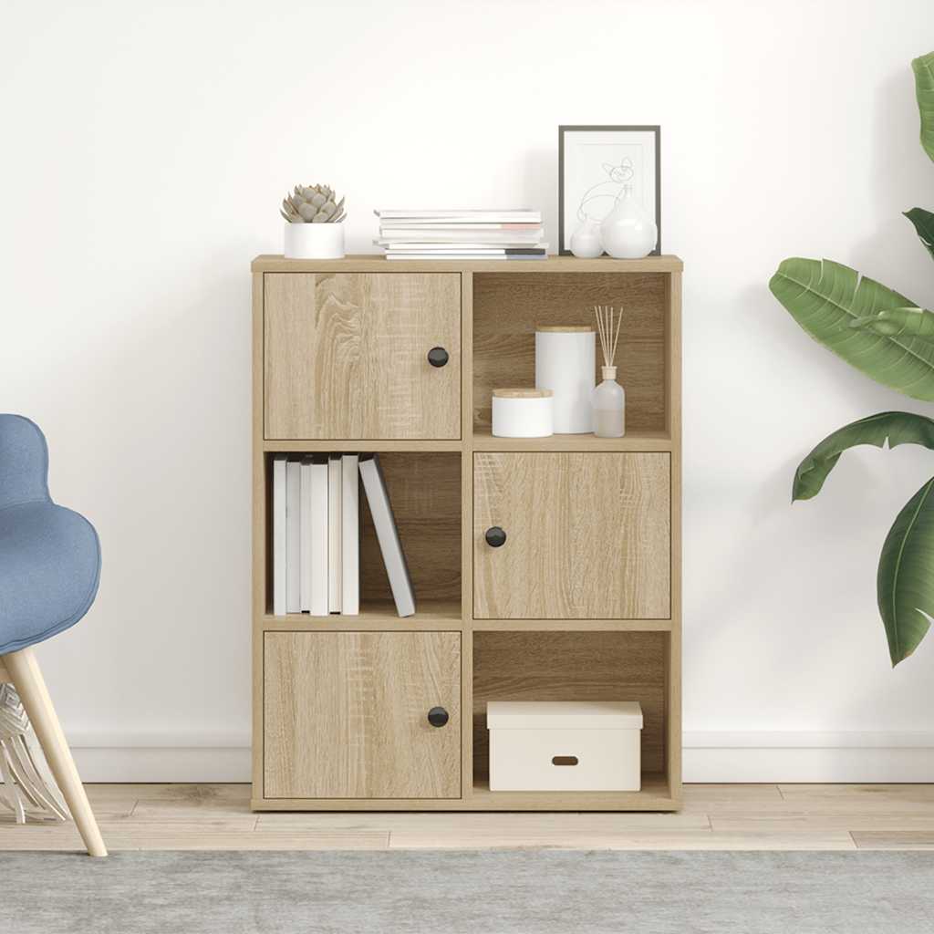 Bokhylle sonoma eik 60x24x76,5 cm konstruert tre