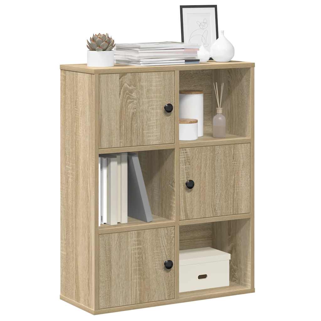 Bokhylle sonoma eik 60x24x76,5 cm konstruert tre