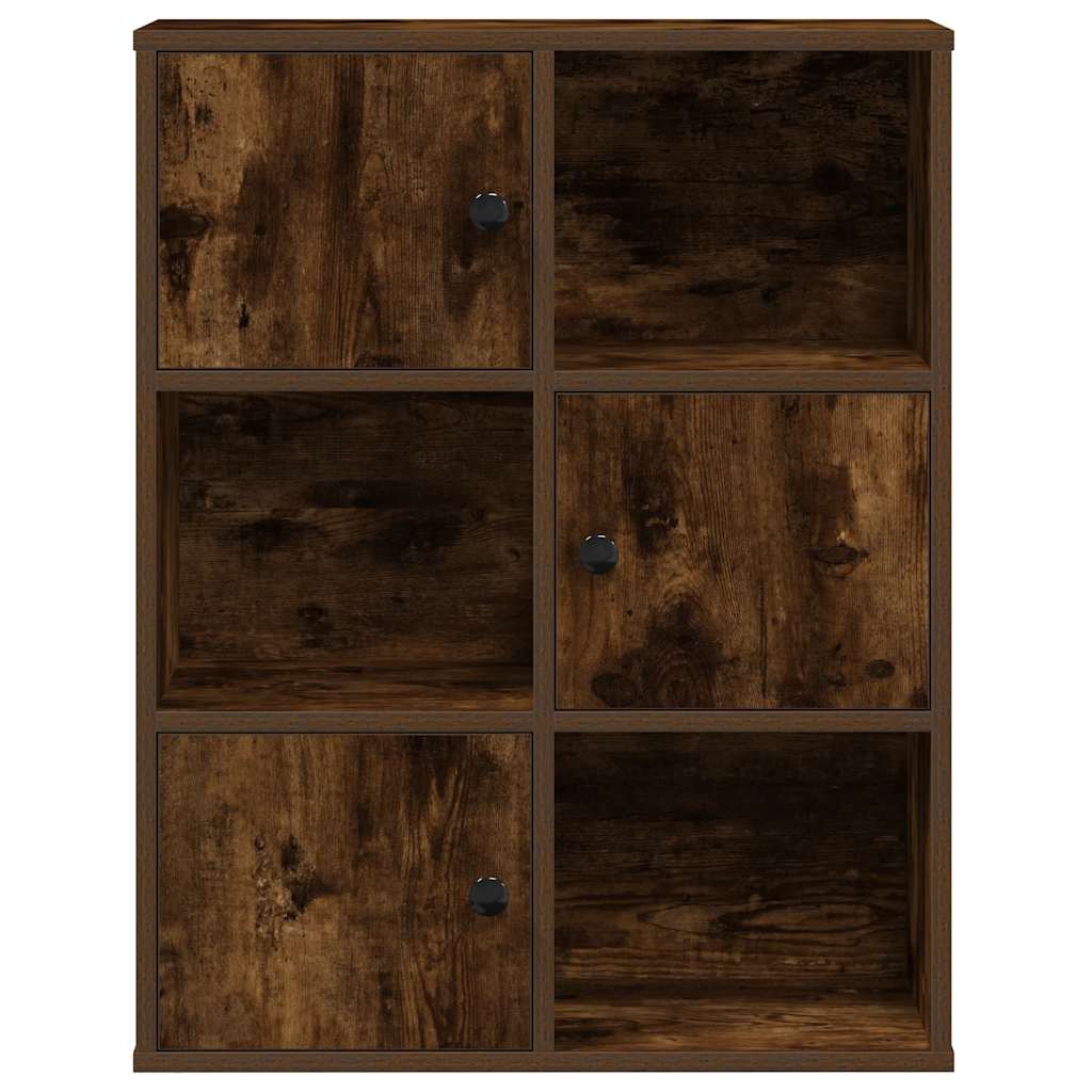 Bokhylle røkt eik 60x24x76,5 cm konstruert tre