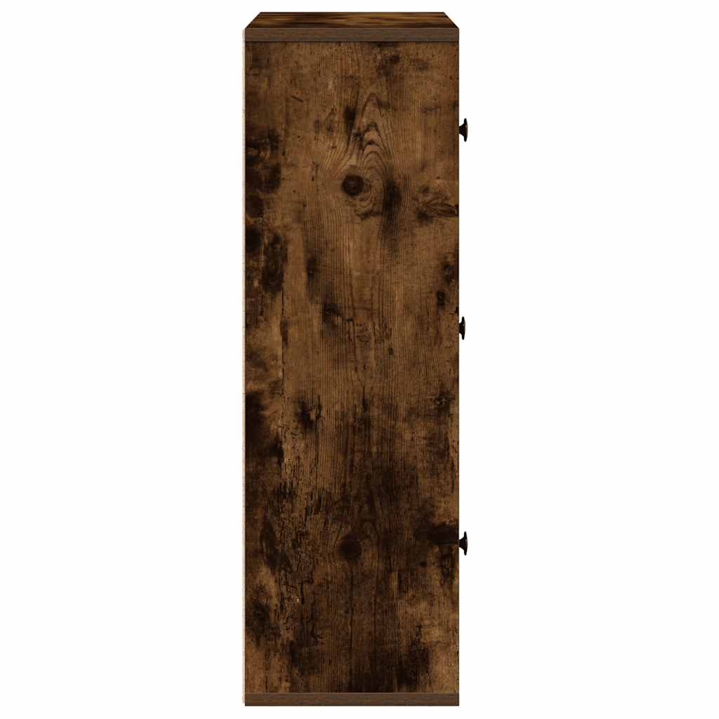 Bokhylle røkt eik 60x24x76,5 cm konstruert tre