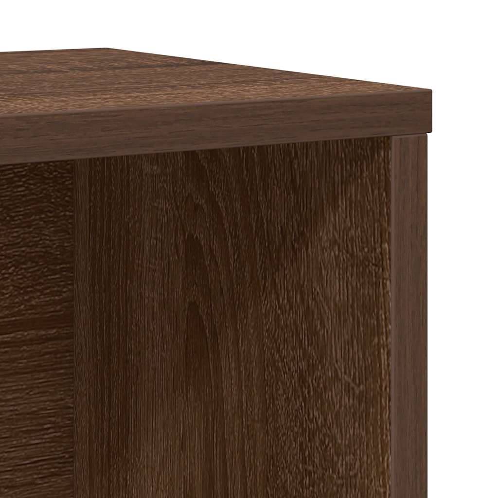 Bokhylle brun eik 60x24x76,5 cm konstruert tre