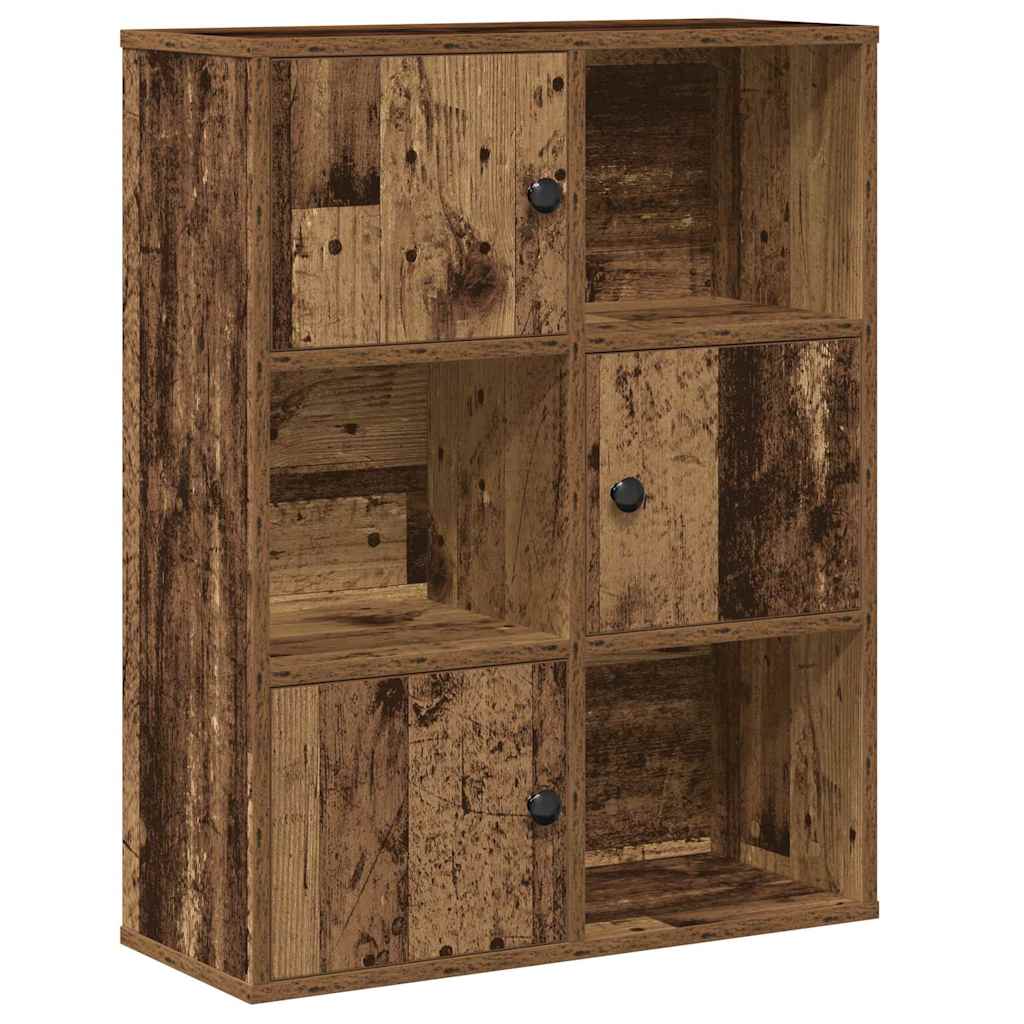 Bokhylle gammelt tre 60x24x76,5 cm konstruert tre