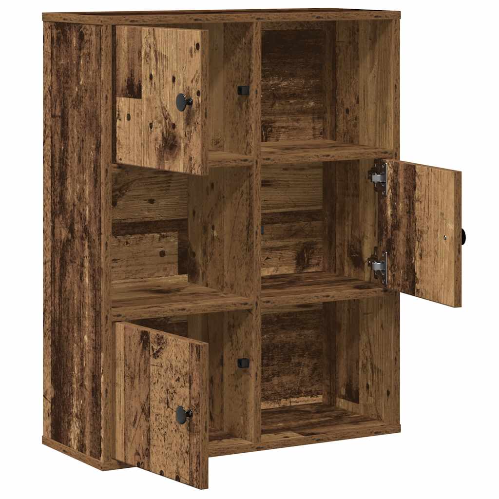 Bokhylle gammelt tre 60x24x76,5 cm konstruert tre