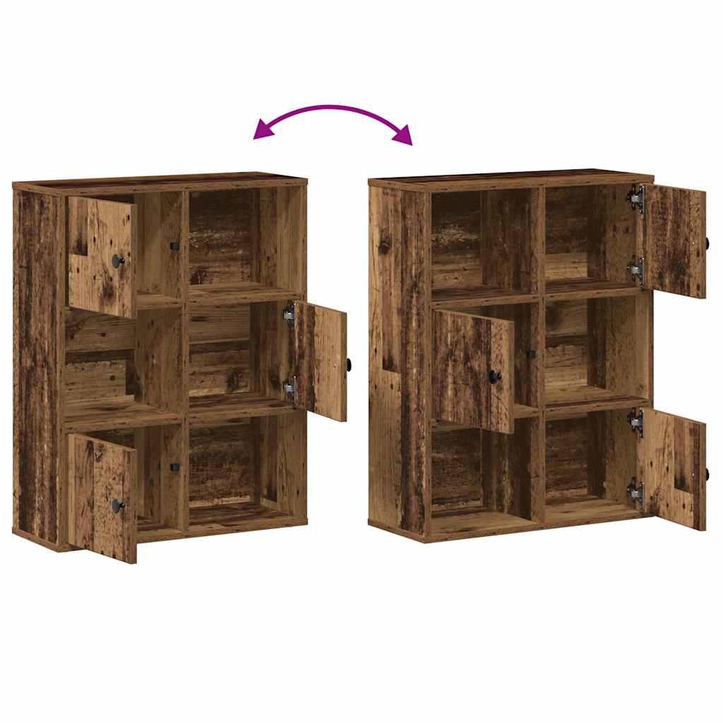 Bokhylle gammelt tre 60x24x76,5 cm konstruert tre