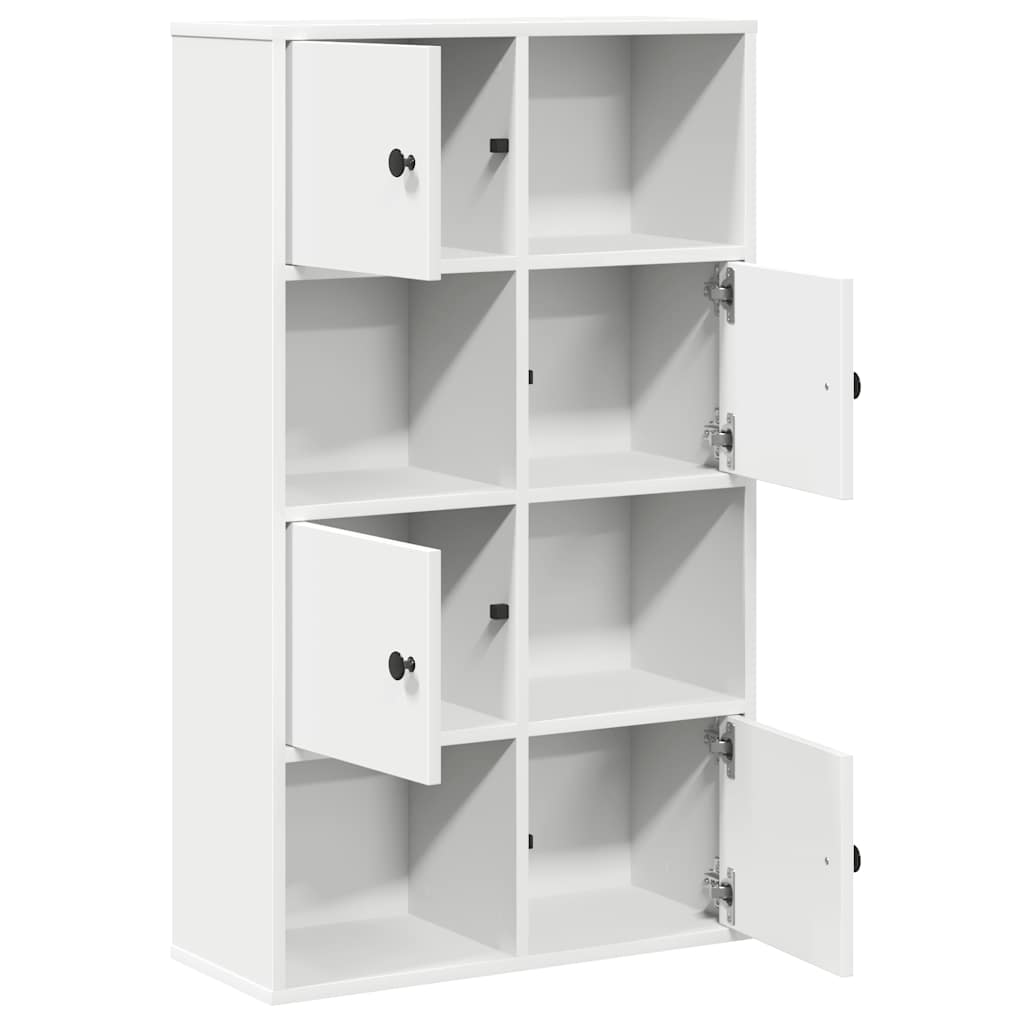 Bokhylle hvit 60x24x101,5 cm konstruert tre