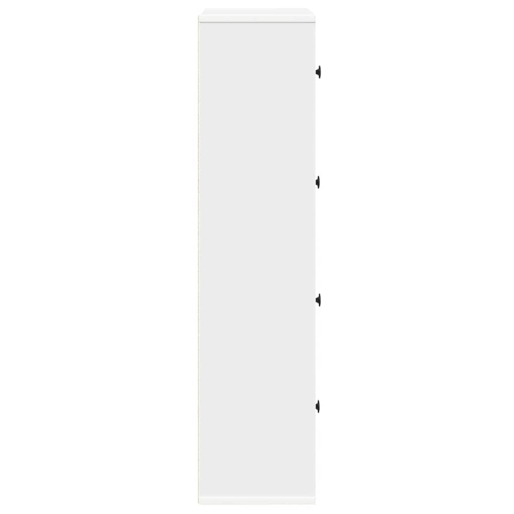 Bokhylle hvit 60x24x101,5 cm konstruert tre