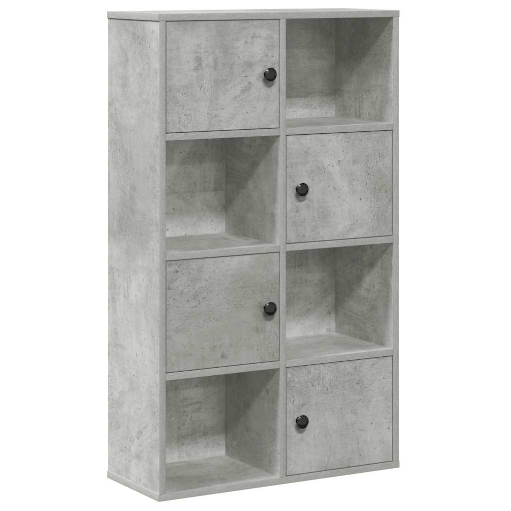 Bokhylle betonggrå 60x24x101,5 cm konstruert tre