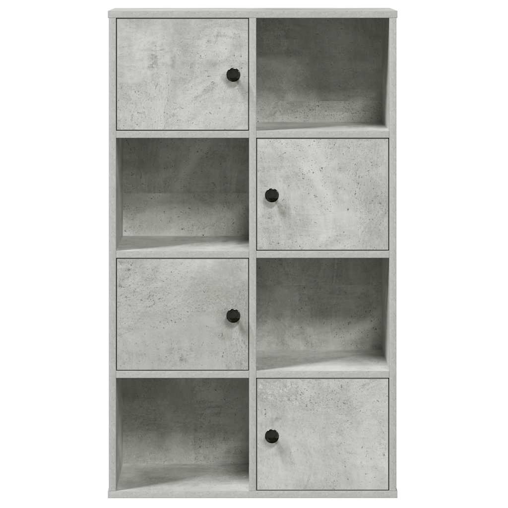 Bokhylle betonggrå 60x24x101,5 cm konstruert tre
