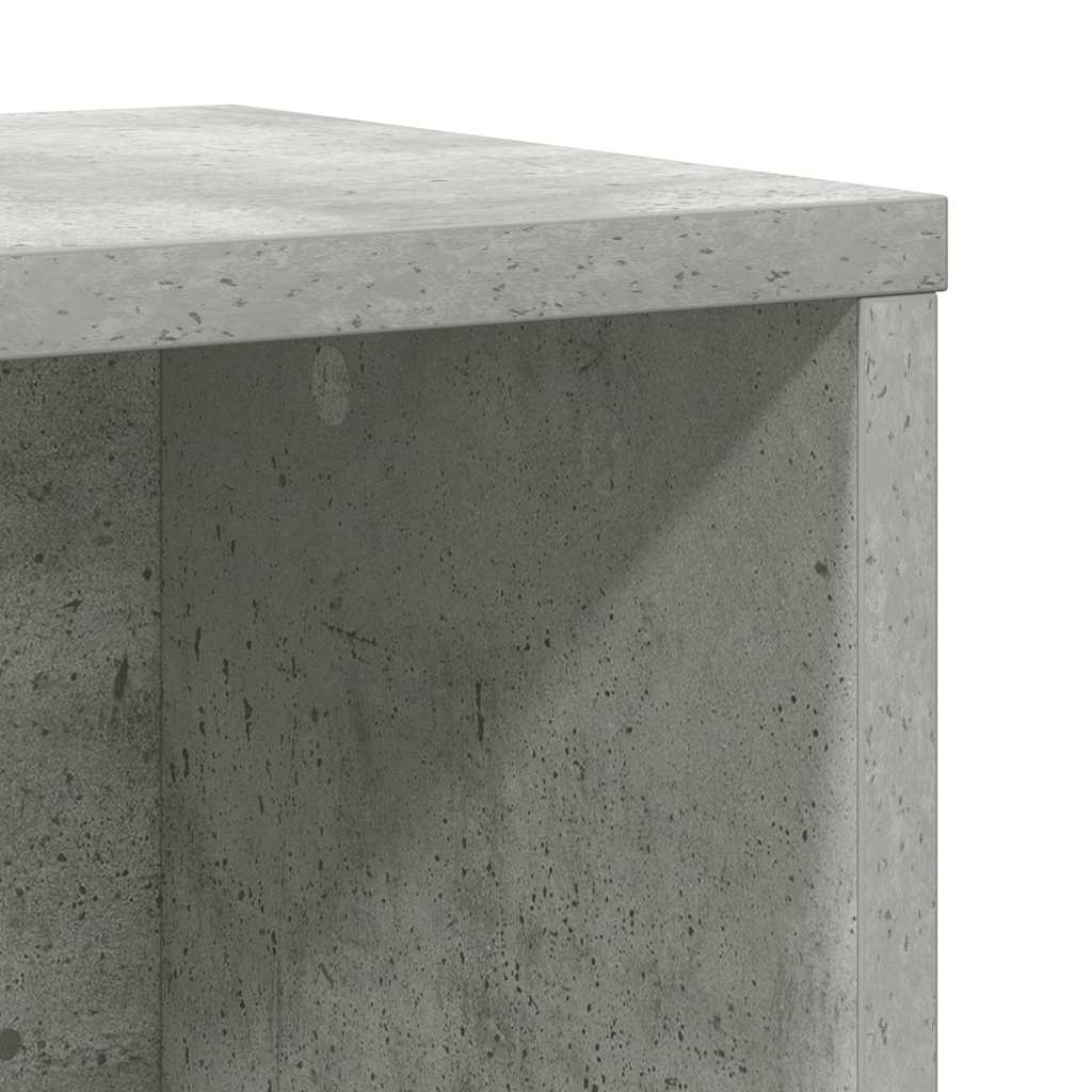Bokhylle betonggrå 60x24x101,5 cm konstruert tre