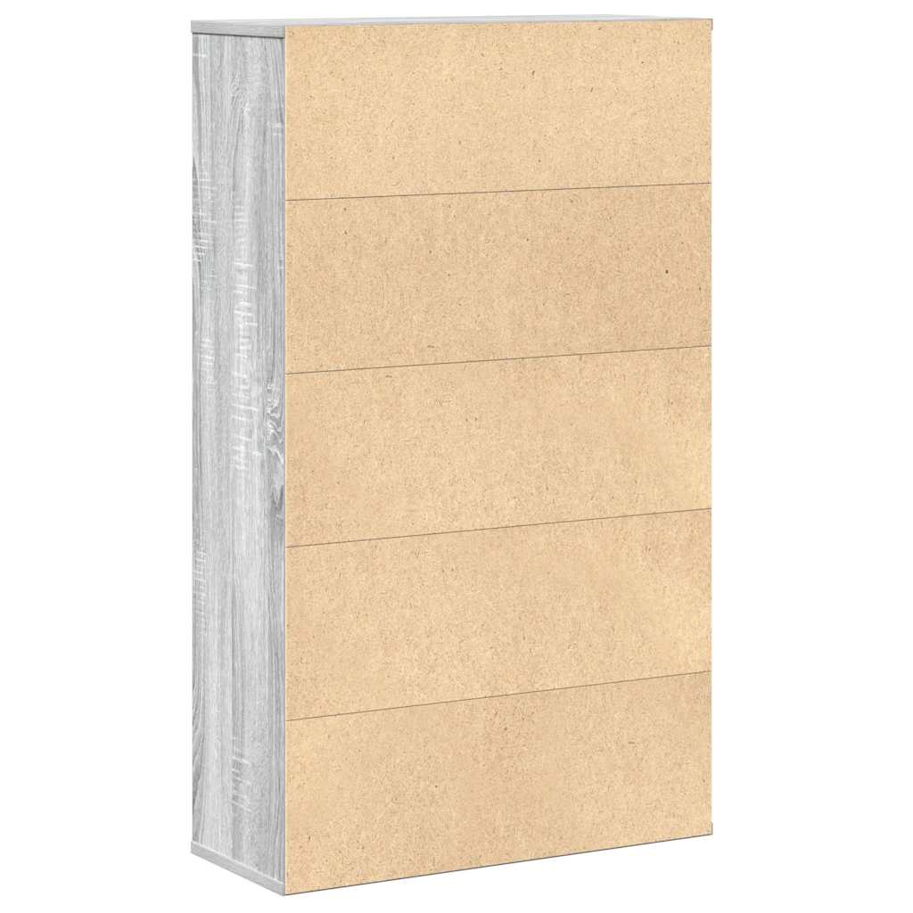 Bokhylle grå sonoma 60x24x101,5 cm konstruert tre