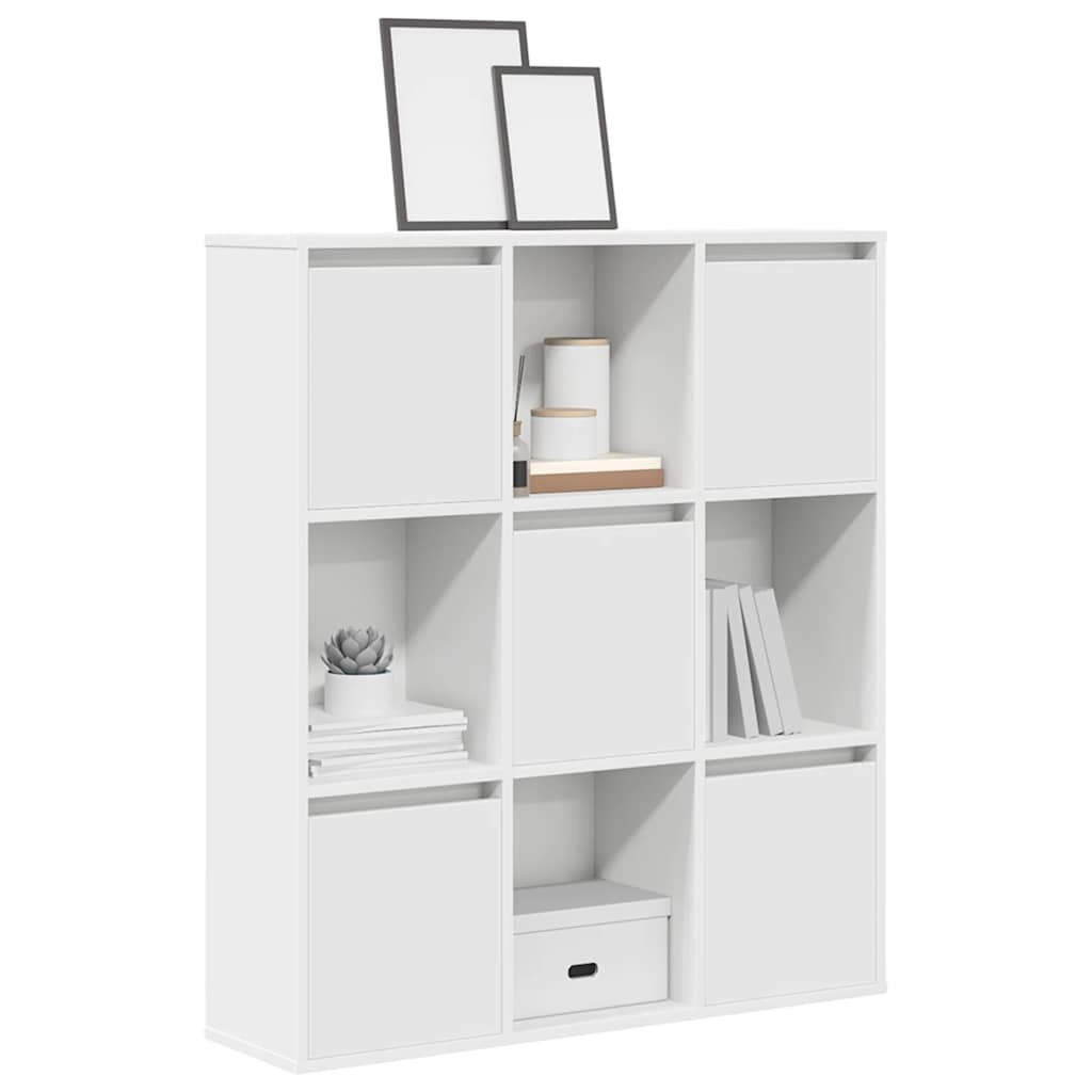 Bokhylle hvit 89x24x101,5 cm konstruert tre
