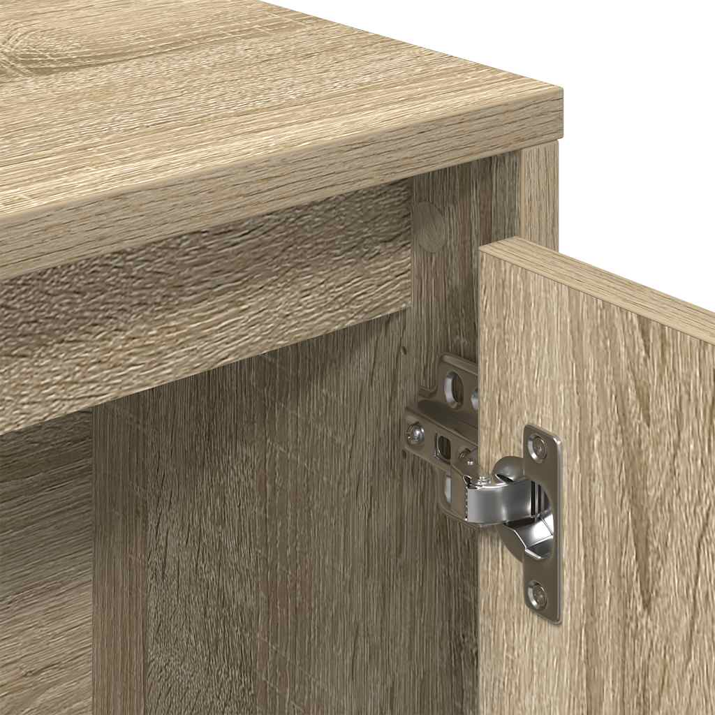 Bokhylle sonoma eik 89x24x101,5 cm konstruert tre