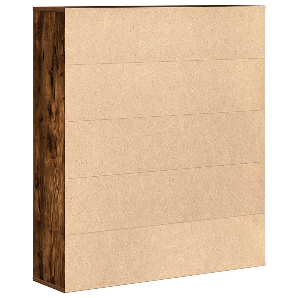 Bokhylle røkt eik 89x24x101,5 cm konstruert tre