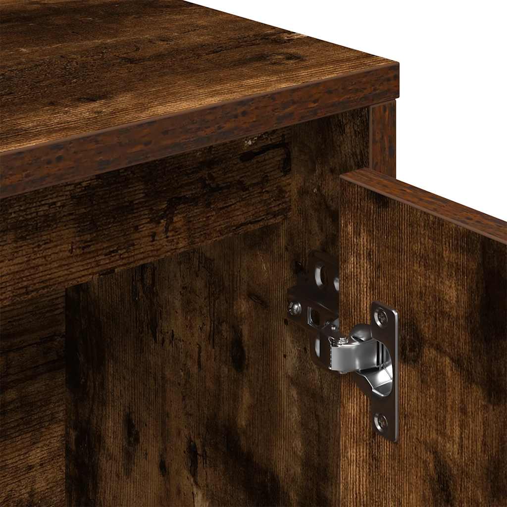 Bokhylle røkt eik 89x24x101,5 cm konstruert tre