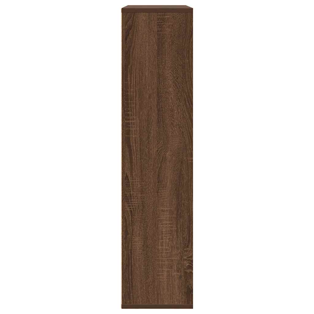 Bokhylle brun eik 89x24x101,5 cm konstruert tre