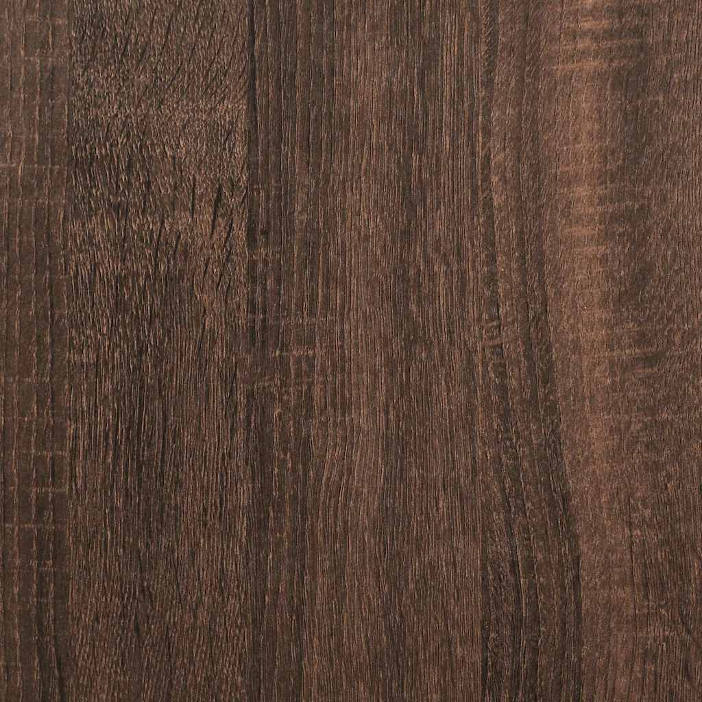 Bokhylle brun eik 89x24x101,5 cm konstruert tre