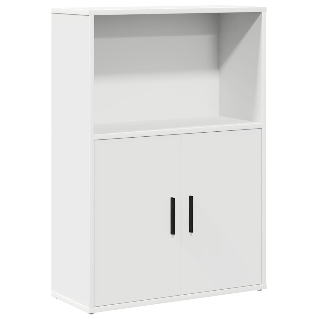 Bokhylle hvit 60x24x85 cm konstruert tre