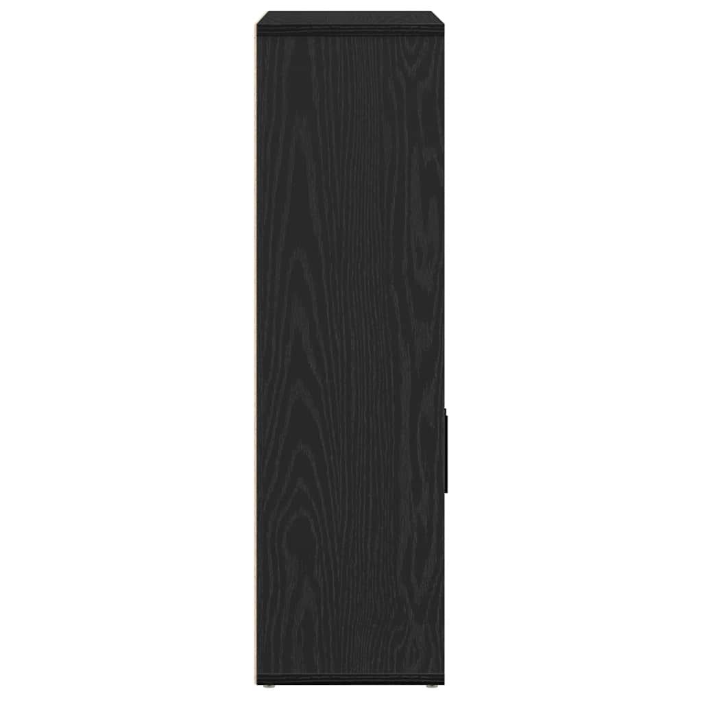 Bokhylle svart eik 60x24x85 cm konstruert tre