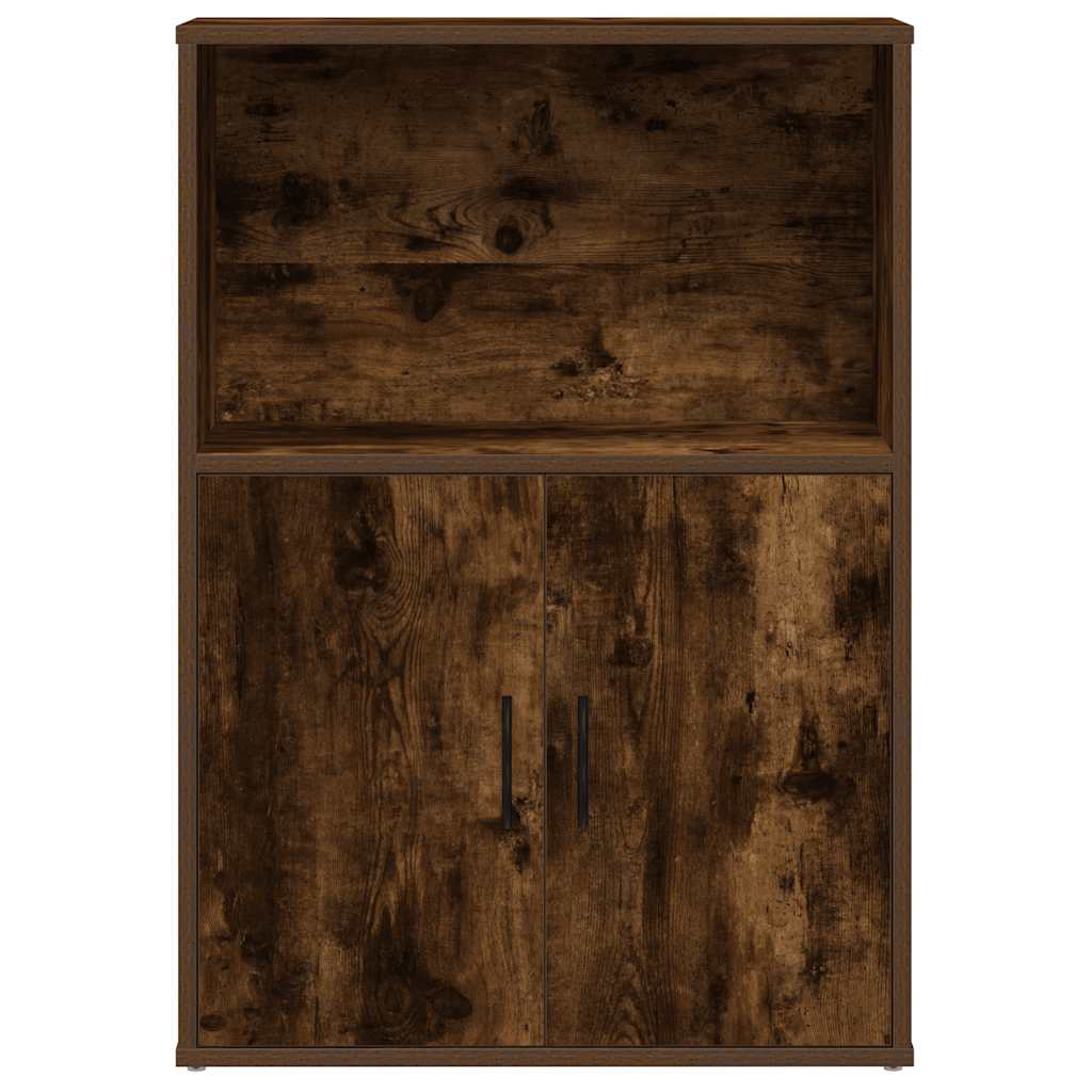 Bokhylle røkt eik 60x24x85 cm konstruert tre