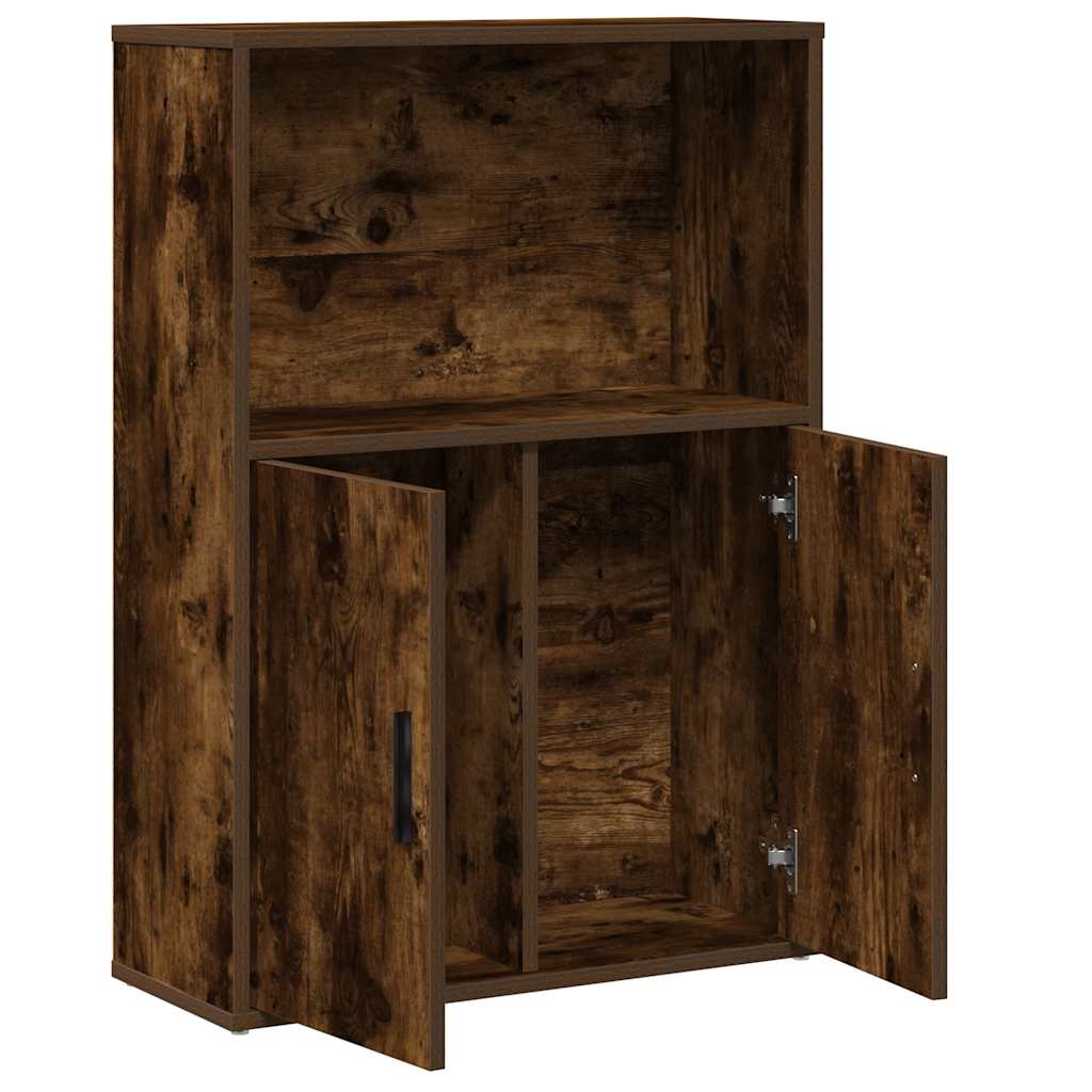 Bokhylle røkt eik 60x24x85 cm konstruert tre