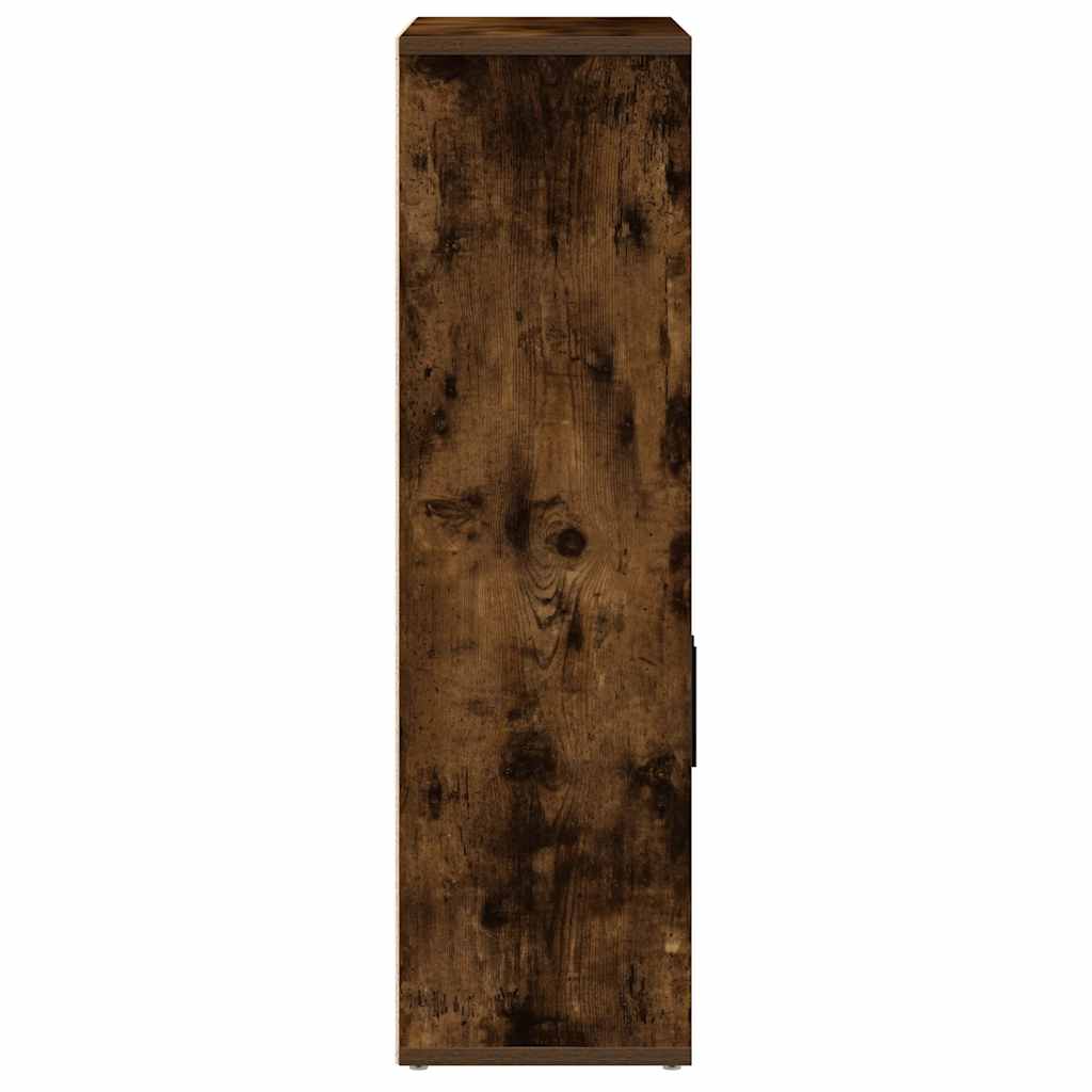 Bokhylle røkt eik 60x24x85 cm konstruert tre