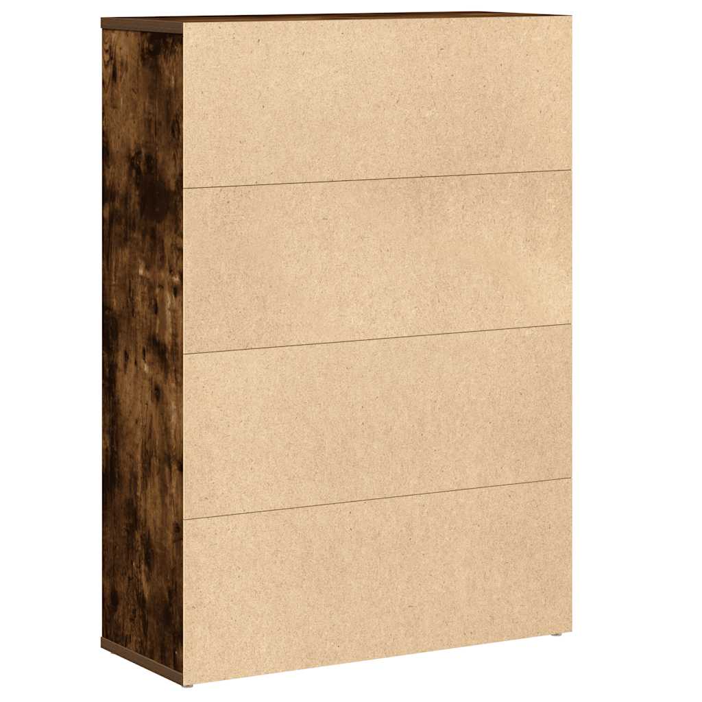 Bokhylle røkt eik 60x24x85 cm konstruert tre