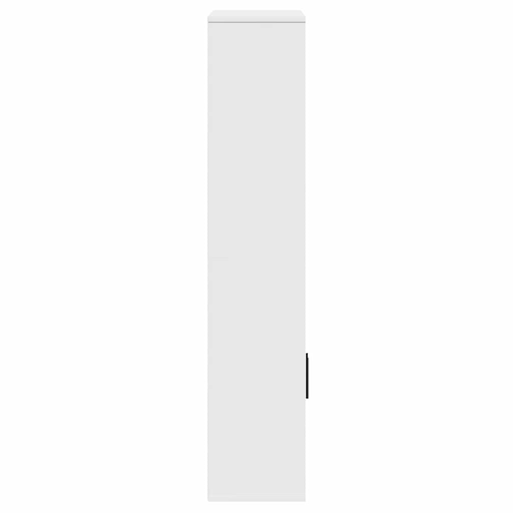 Bokhylle hvit 60x24x120 cm konstruert tre
