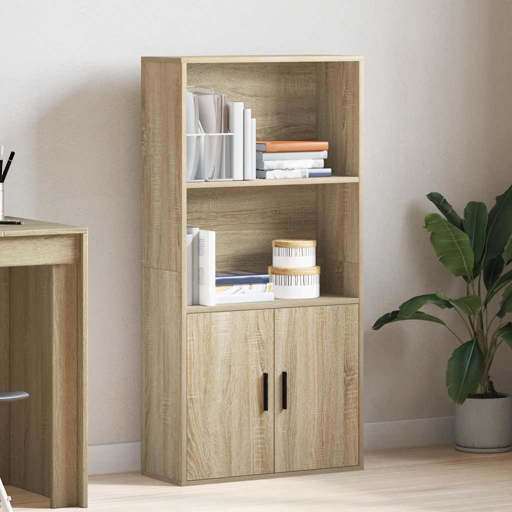 Bokhylle sonoma eik 60x24x120 cm konstruert tre vidaXL