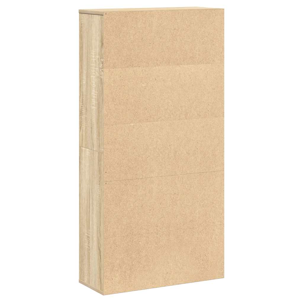 Bokhylle sonoma eik 60x24x120 cm konstruert tre vidaXL
